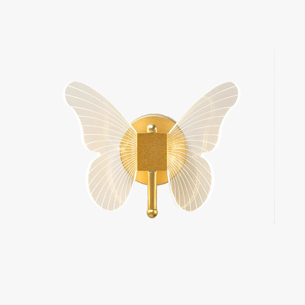 Kady Schmetterling Goldene Vanity Wandleuchte, 25CM Lang - Lumpaz