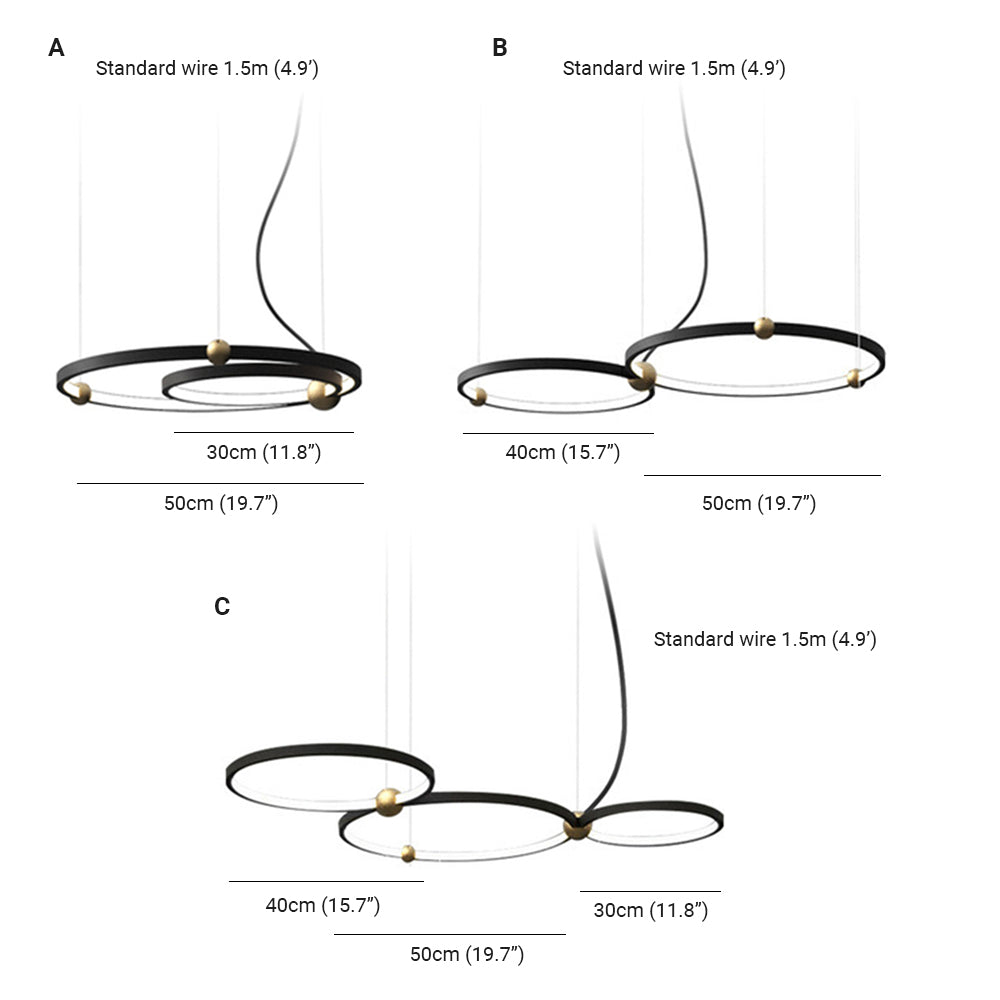 Arisha Pendelleuchte, 2/3 Ring - Lumpaz