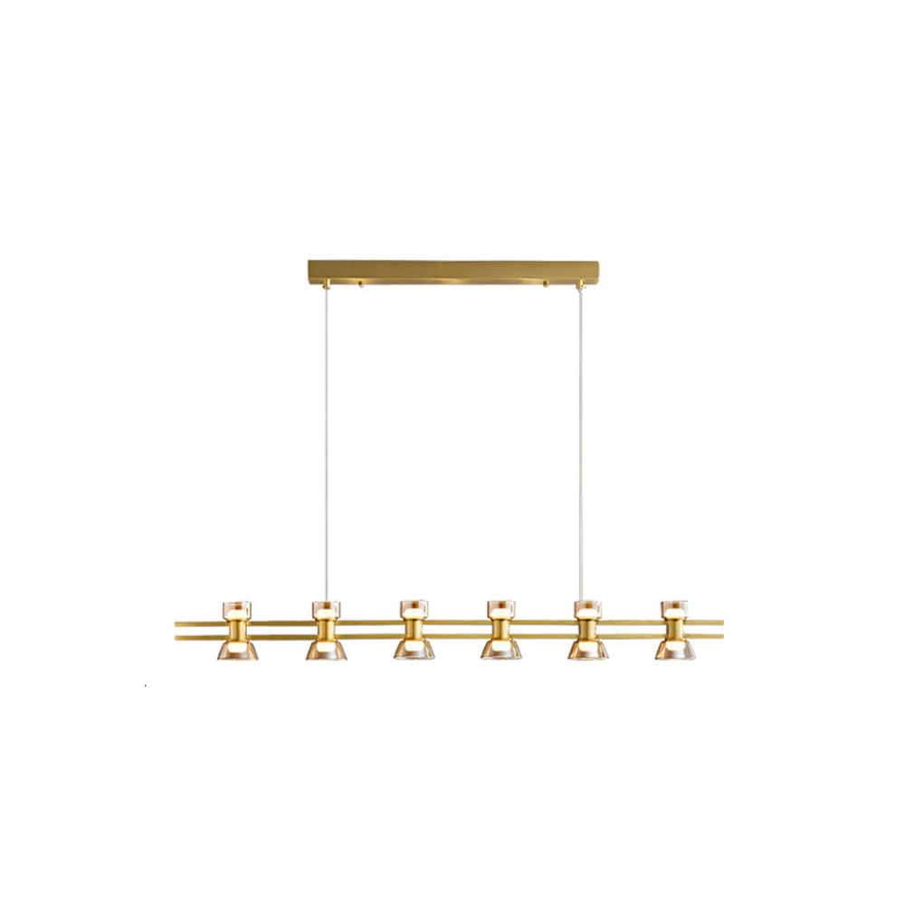 Evette Pendelleuchte mit Fernbedienung 5/6/7 -flammig, Reines Kupfer, 100/120/140CM - Lumpaz