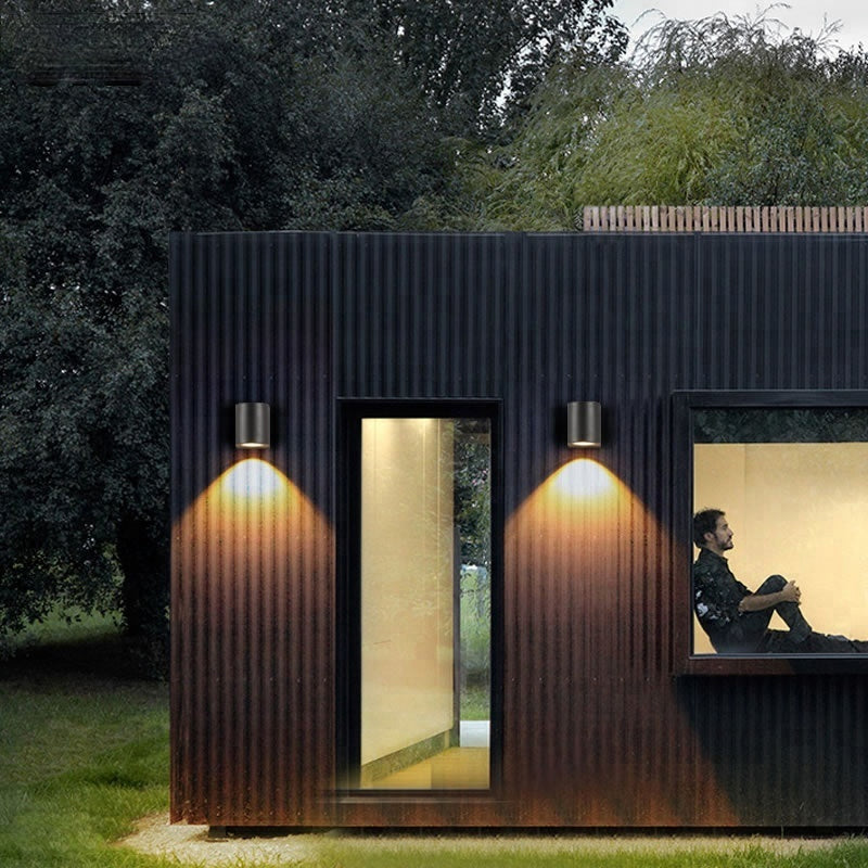 Orr Außenwandleuchte, 2 Stile, Aluminium&Glas - Lumpaz