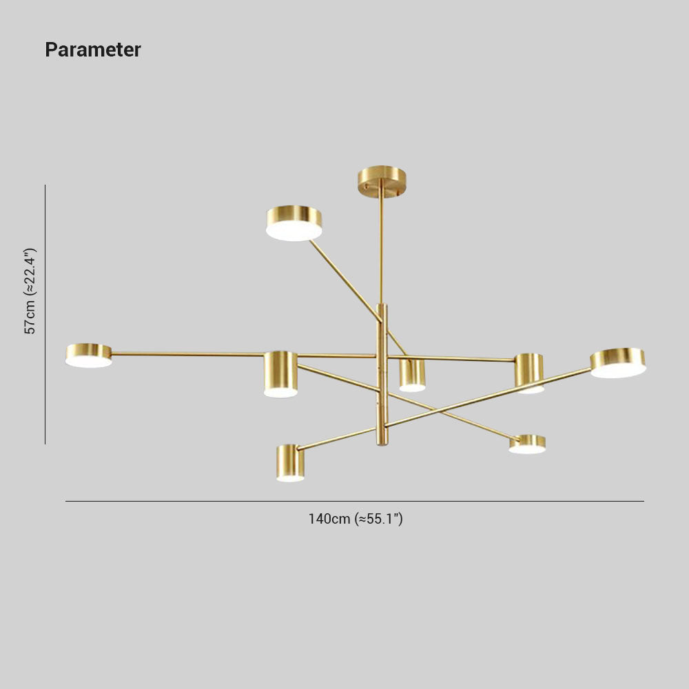 Weiss Kronleuchter, 2 Farben, 4/6/8-flammig - Lumpaz