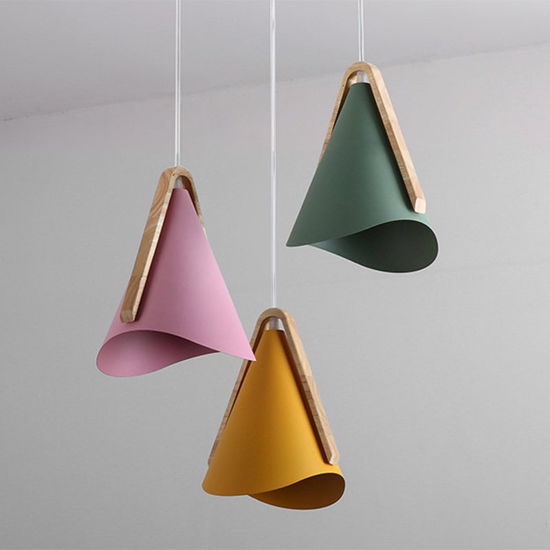 Morandi Cluster-Pendelleuchte 5 Farben, Holz&Metall - Lumpaz