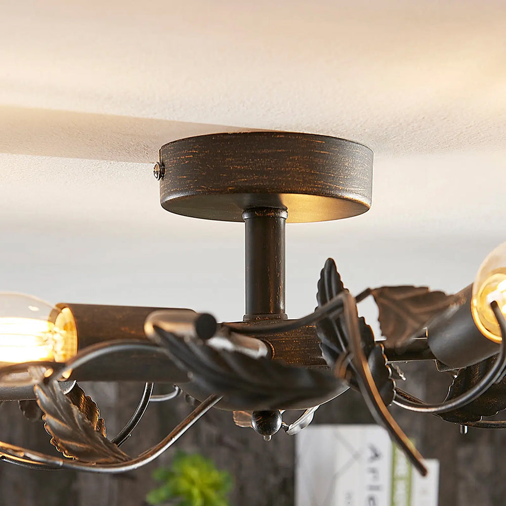 Olivia Schwarzes Blatt Deckenleuchte, ∅55/85/95CM - Lumpaz