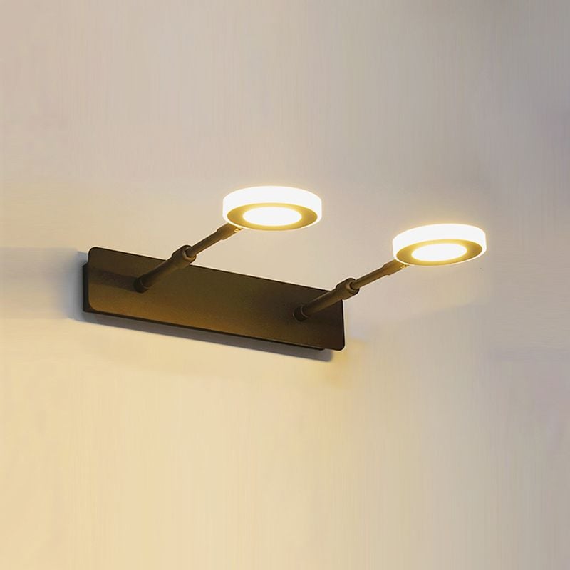 Leigh Schwarze Spiegelfront Waschtisch-Wandleuchte, 2/3/5-flammig - Lumpaz