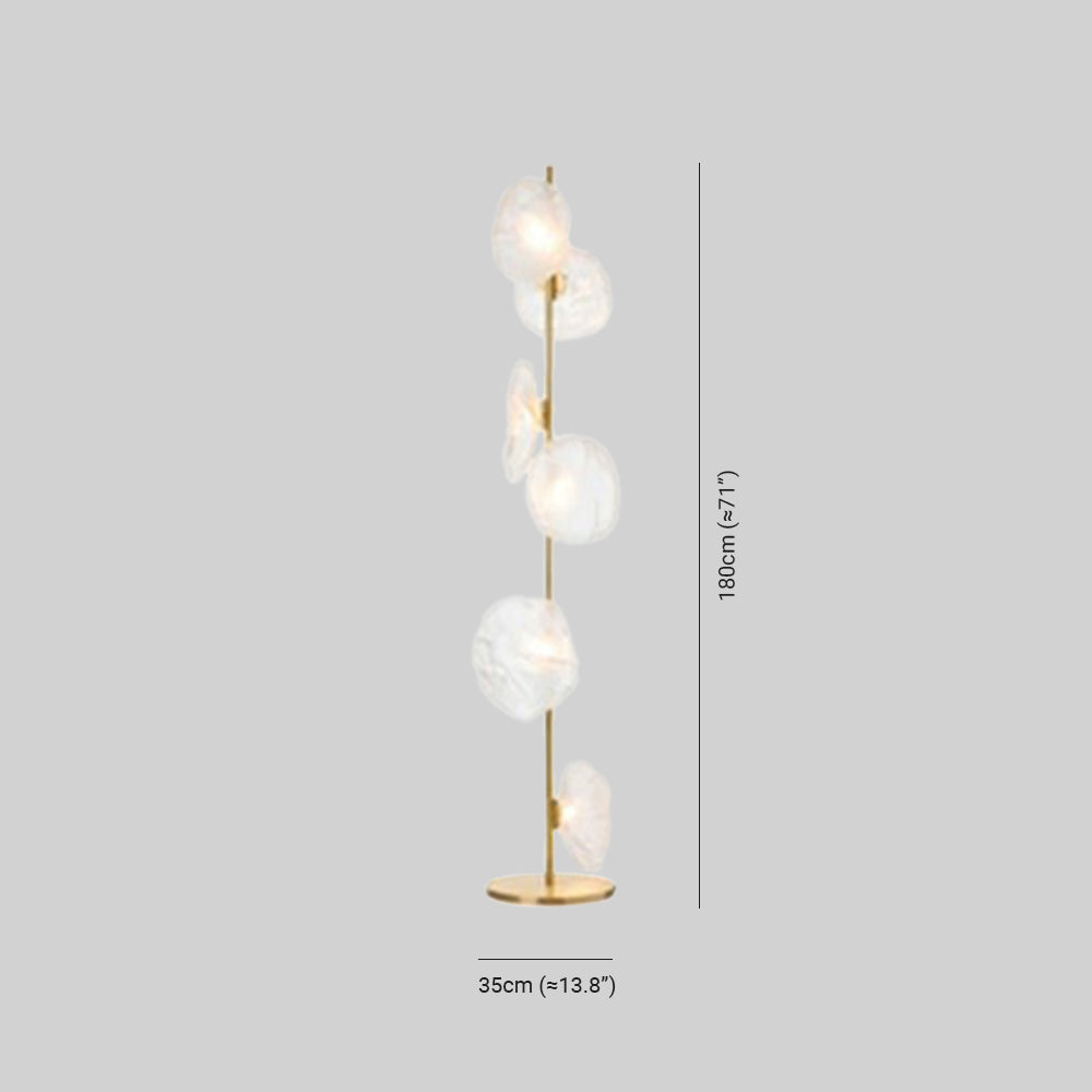 Byers Stehleuchte, 3/6 -flammig, Metall und Glas - Lumpaz