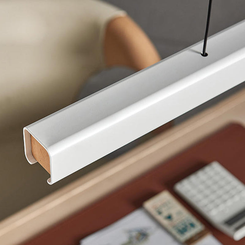 Edge Pendelleuchte Linear dimmbar, Metall&Holz, 60/80/100/120CM Lang - Lumpaz