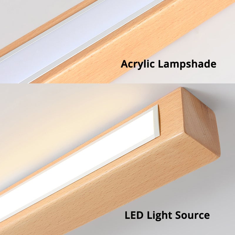 Edge Deckenleuchte, Holz 60/100cm - Lumpaz