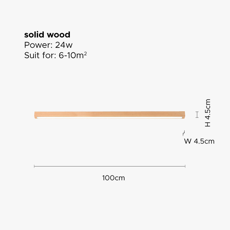 Edge Deckenleuchte, Holz 60/100cm - Lumpaz