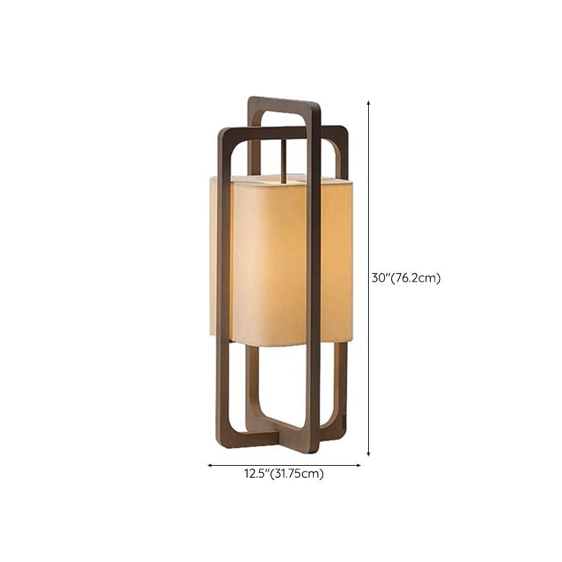 Ozawa Rechteckige Stehleuchte, Holz, ∅20/32CM Lang - Lumpaz