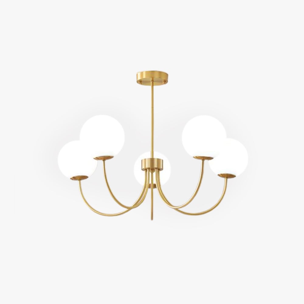 Valentina Goldener Kronleuchter, 5/6/8-flammig, Metall & Glas - Lumpaz