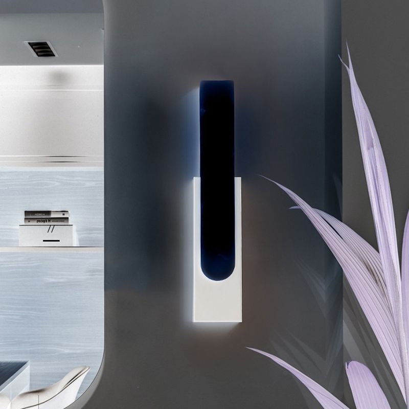 Chan Rechteckige Wandleuchte, Dolomit & Metall, 50CM Lang - Lumpaz