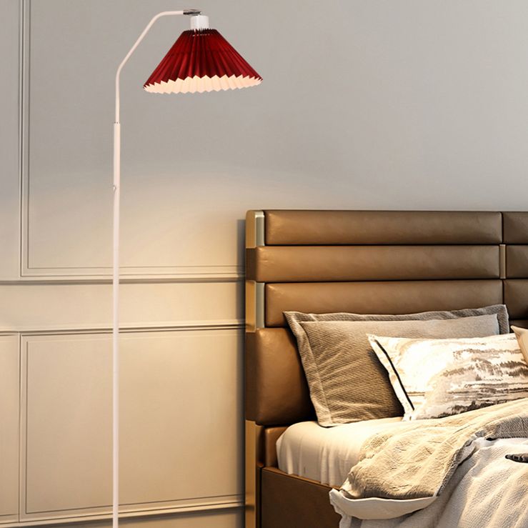Ozawa Stehlampe Plissiert, Metall & Textil, 4 Farben, 150CM Lang - Lumpaz