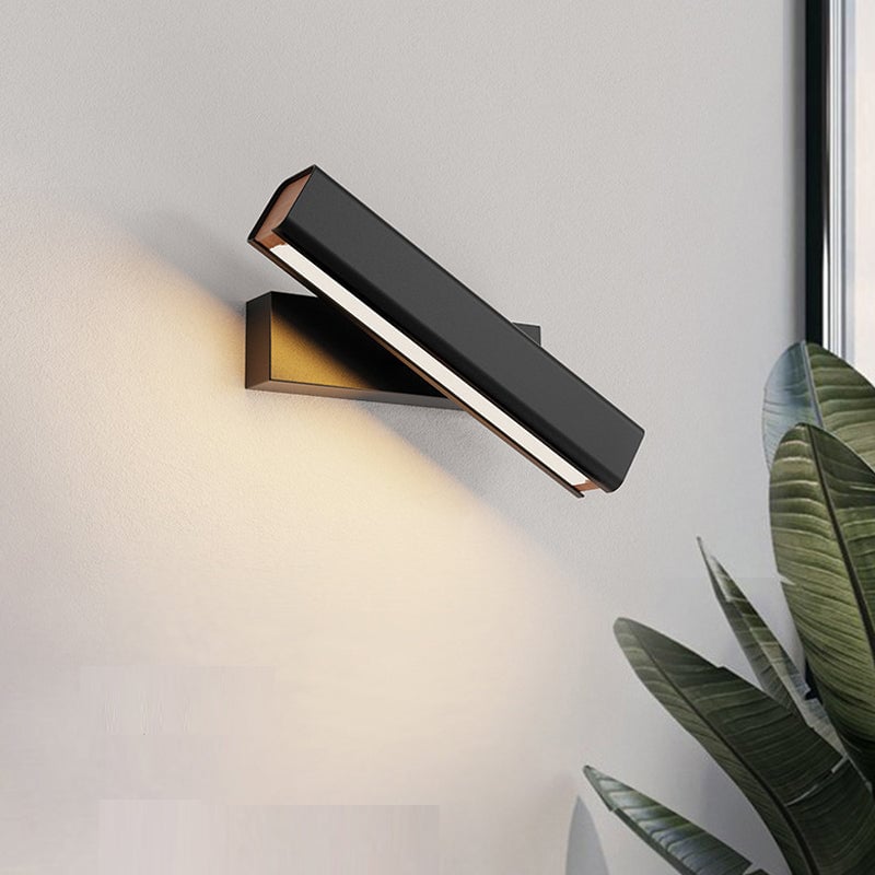 Minimalistische LED Wandleuchte aus Aluminium Drehbar für Schlafzimmer - Lumpaz