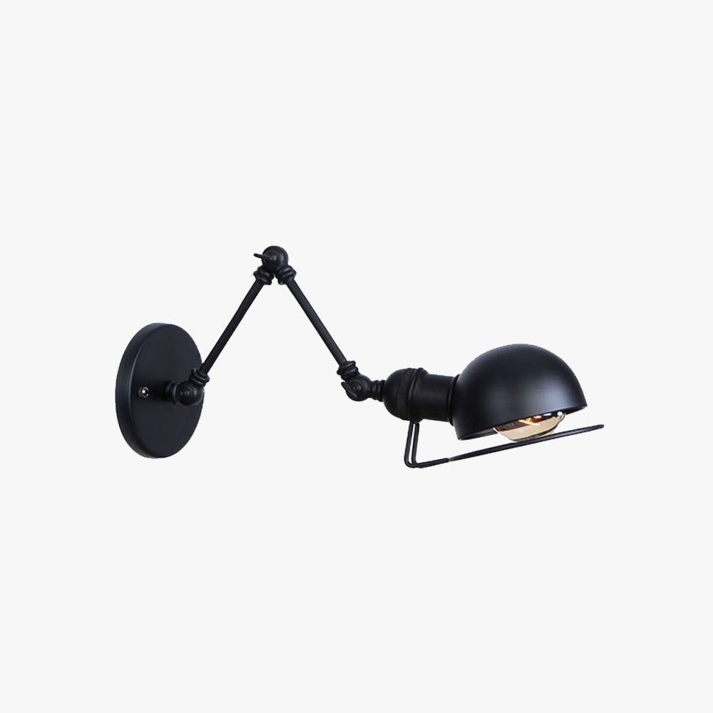 Brady Schwarze Verstellbare Wandleuchte, Metall, 10/20/30/40CM Lang - Lumpaz