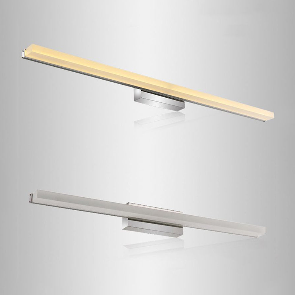 Leigh Grundlegende Rechteckige Spiegelfront Waschtisch-Wandleuchte, Metall & Acryl, L40/60/80/100CM - Lumpaz