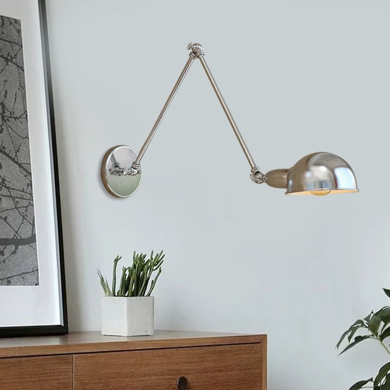 Brady Verstellbare Wandleuchte mit Kuppel, Metall, 20/30CM Lang - Lumpaz