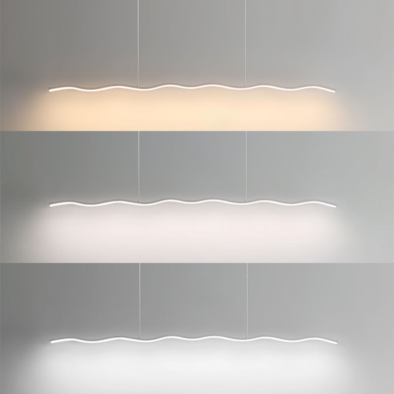 Welle Lineare Pendelleuchte, L 80/100/120CM - Lumpaz
