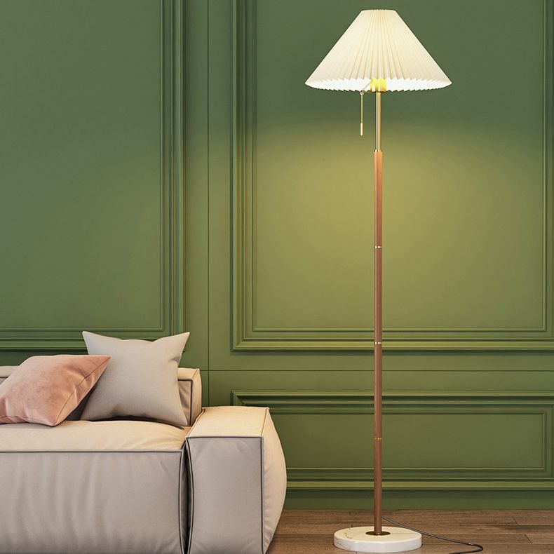 Ozawa Stehlampe Floor Lamp Plissiert, Metall&Stoff, 170CM Lang - Lumpaz