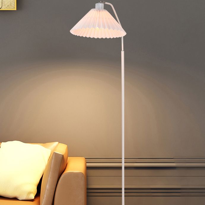 Ozawa Stehlampe Plissiert, Metall & Textil, 4 Farben, 150CM Lang - Lumpaz