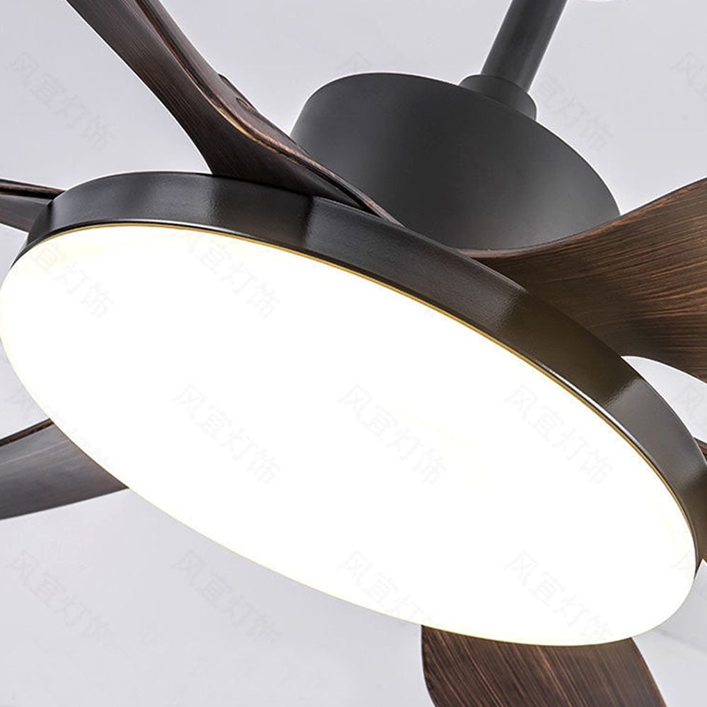 Haydn Weißer 6-Blatt-Deckenventilator mit Beleuchtung Grundlegend, ∅130CM - Lumpaz