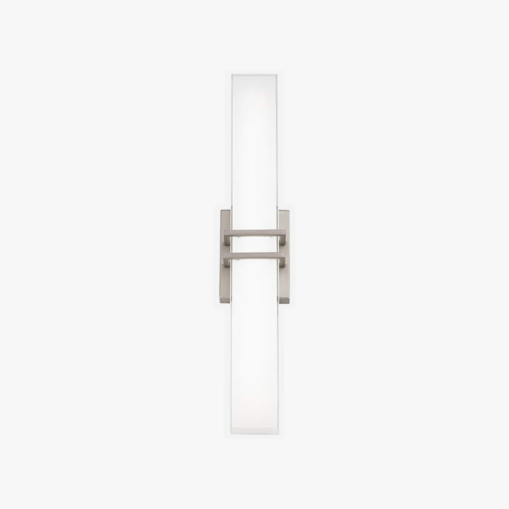 Leigh Nickel Spiegelfront Waschtisch-Wandleuchte, 60CM Lang - Lumpaz