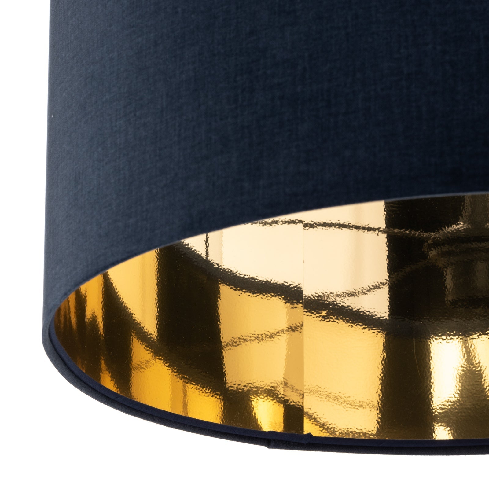 Renée Blau & Gold Pendelleuchte, Seide, ∅50CM - Lumpaz