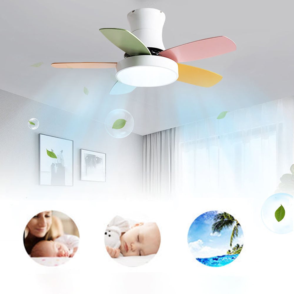 Morandi 5-Blatt Bunte Deckenventilator mit Beleuchtung, ∅107CM - Lumpaz