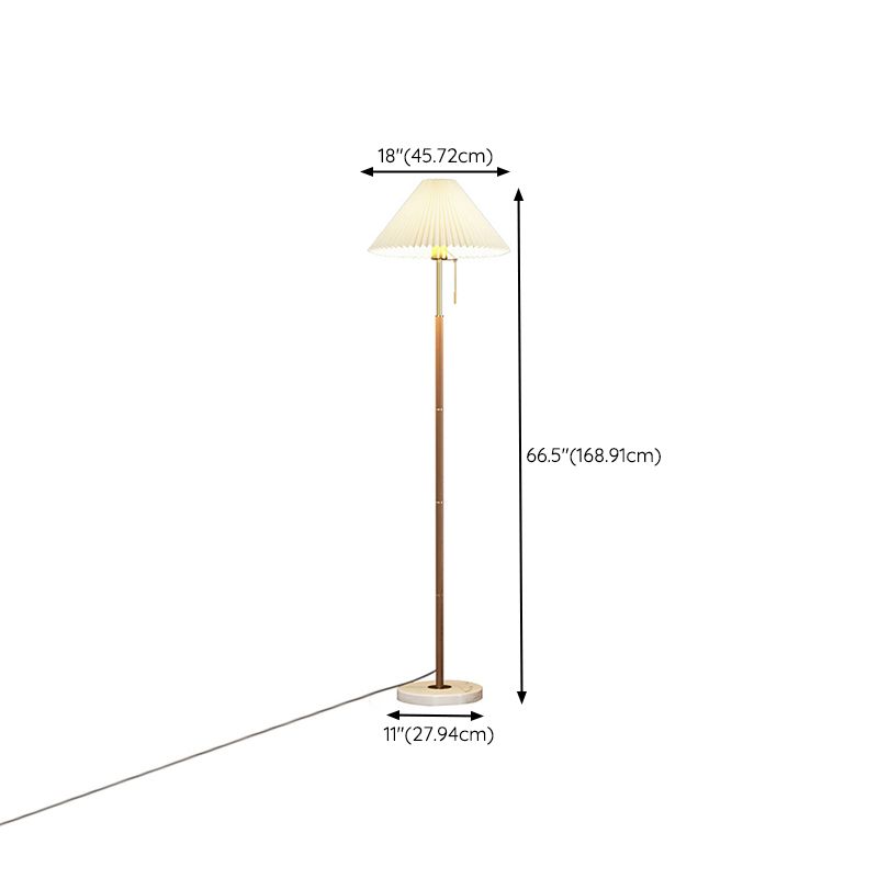 Ozawa Stehlampe Floor Lamp Plissiert, Metall&Stoff, 170CM Lang - Lumpaz