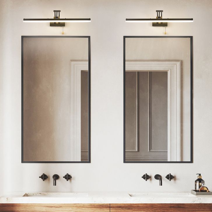 Leigh Spiegelfront Waschtisch-Wandleuchte, L 30/40/60/70/100CM - Lumpaz