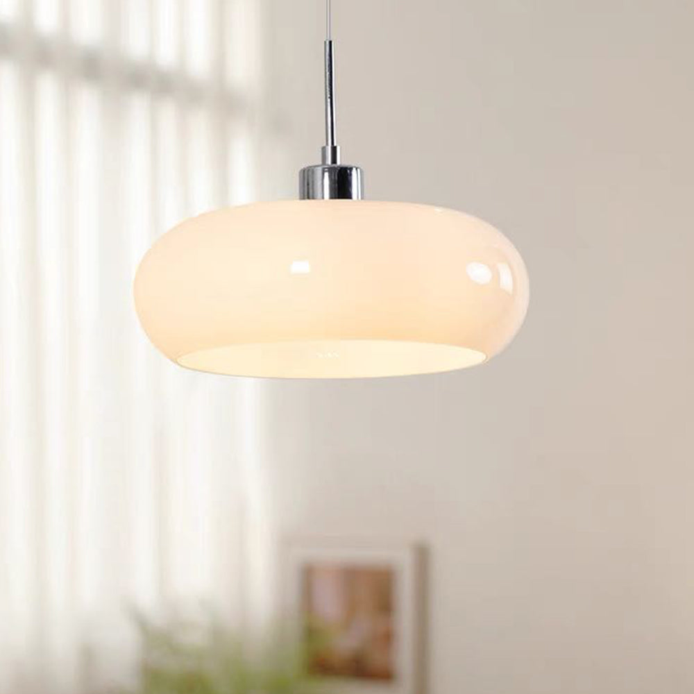 Hailie Brot Form Glas Pendelleuchte, 2 Farbe, ∅28CM - Lumpaz