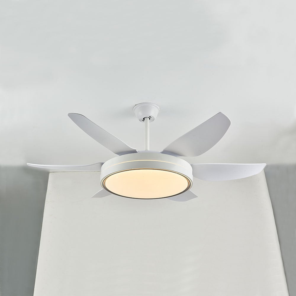 Haydn Weißer 6-Blatt-Deckenventilator mit Beleuchtung Grundlegend , ∅130CM - Lumpaz