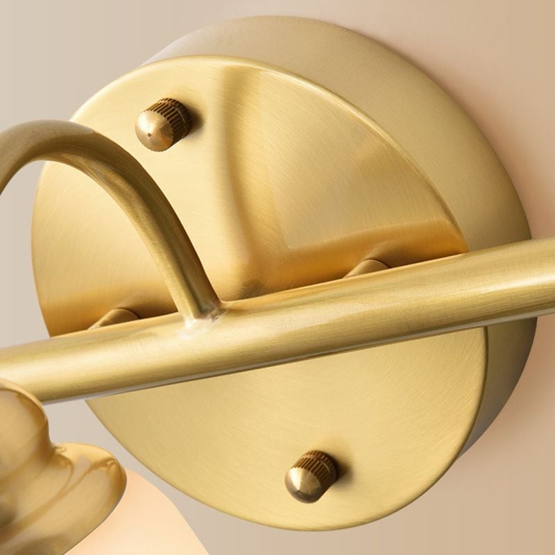 Félicie Weißes Glas Spiegel Front Vanity Wandleuchte, 2/3-flammig, 41CM Lang - Lumpaz