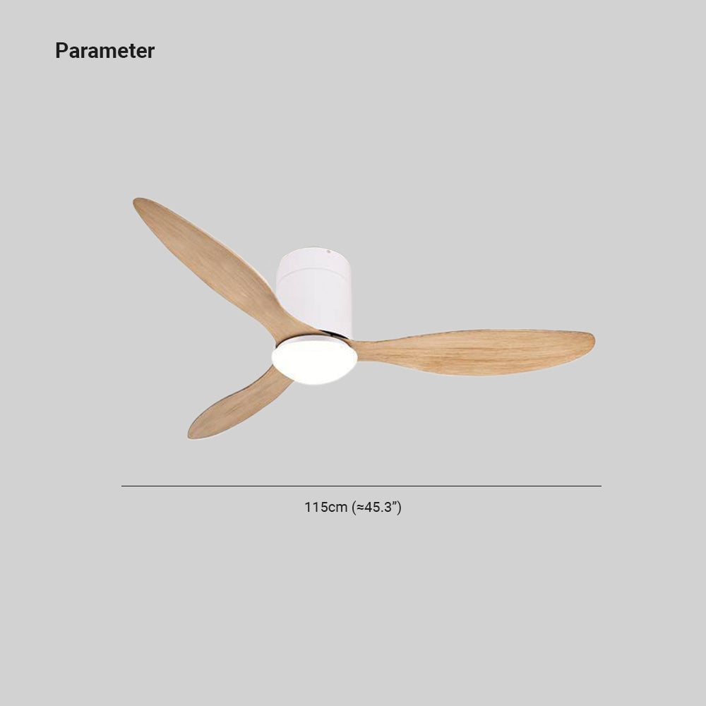 Walters 3-Blatt Weiße Deckenventilator mit Beleuchtung, 2 Farbe, ∅115CM - Lumpaz