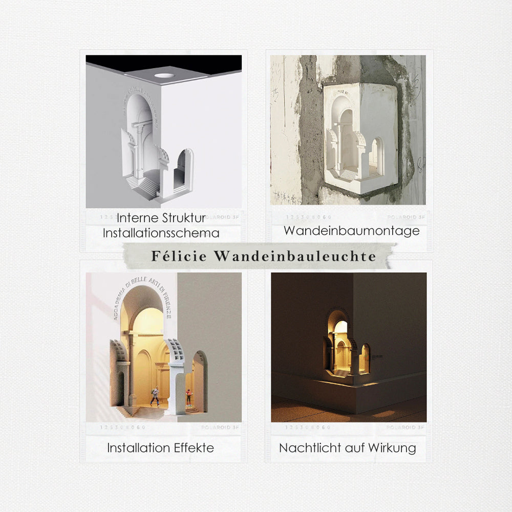 Félicie Eingebettet Wandlampe, 3 Stile - Lumpaz