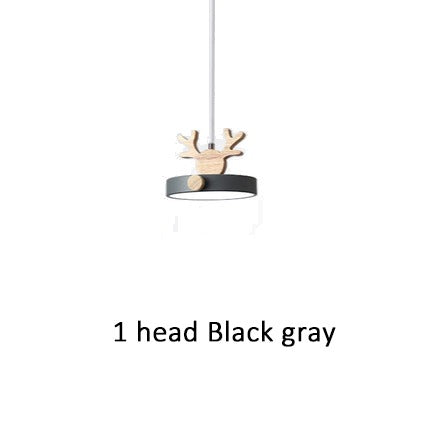 Morandi Holz LED Kronleuchter Hirschgeweih Pendelleuchte - Lumpaz