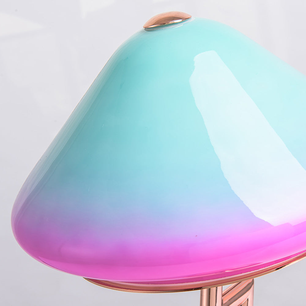 Morandi Bunte Pilz Tischleuchte, Glas & Metall - Lumpaz