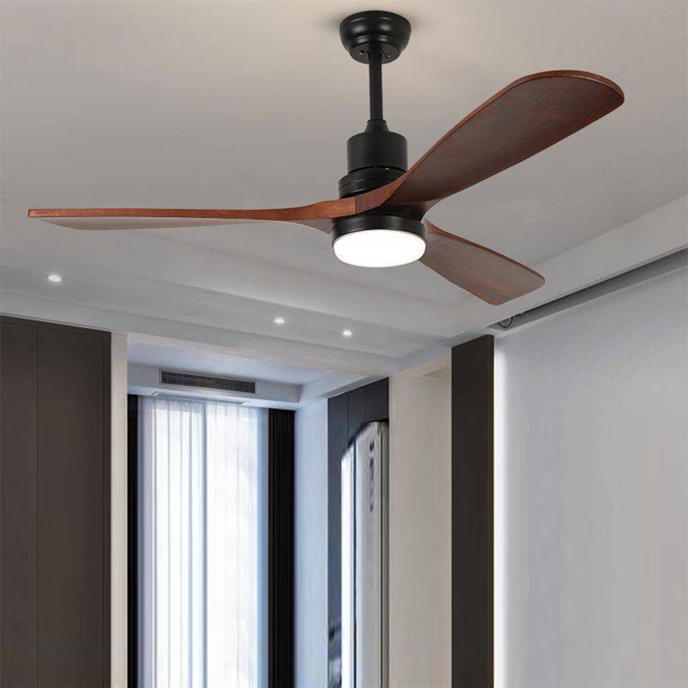 Haydn 3-Blatt-Deckenventilator mit Beleuchtung, Schwarz & Rot, ∅132CM - Lumpaz