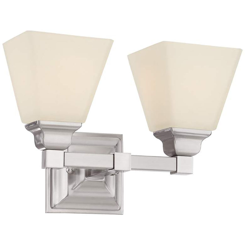 Eyrn Opal Spiegelfront Waschtisch-Wandleuchte, 2/3-flammig, 31/50CM Lang - Lumpaz