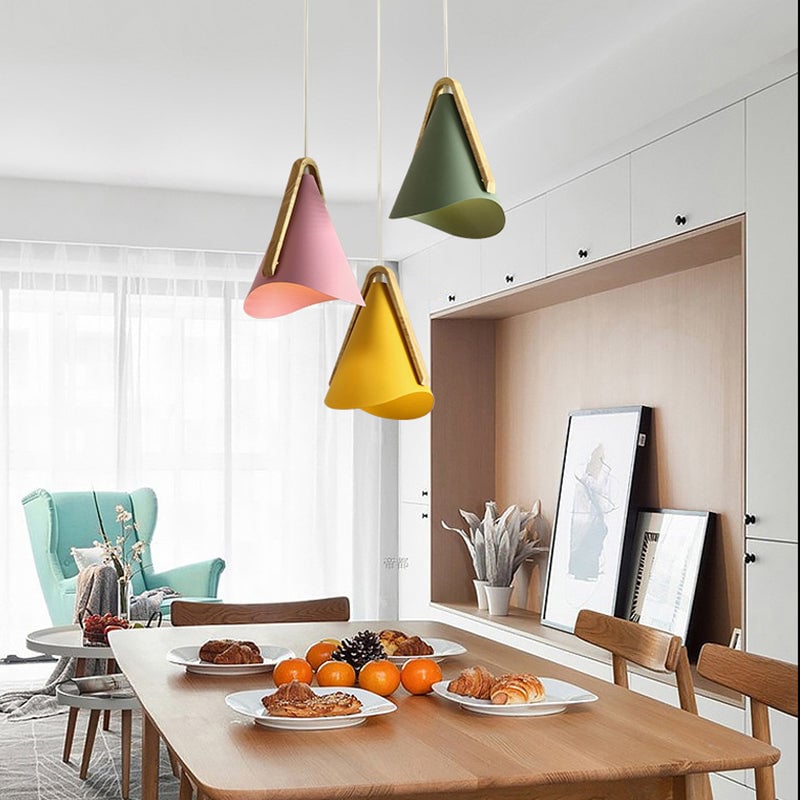 Morandi Cluster-Pendelleuchte 5 Farben, Holz&Metall - Lumpaz