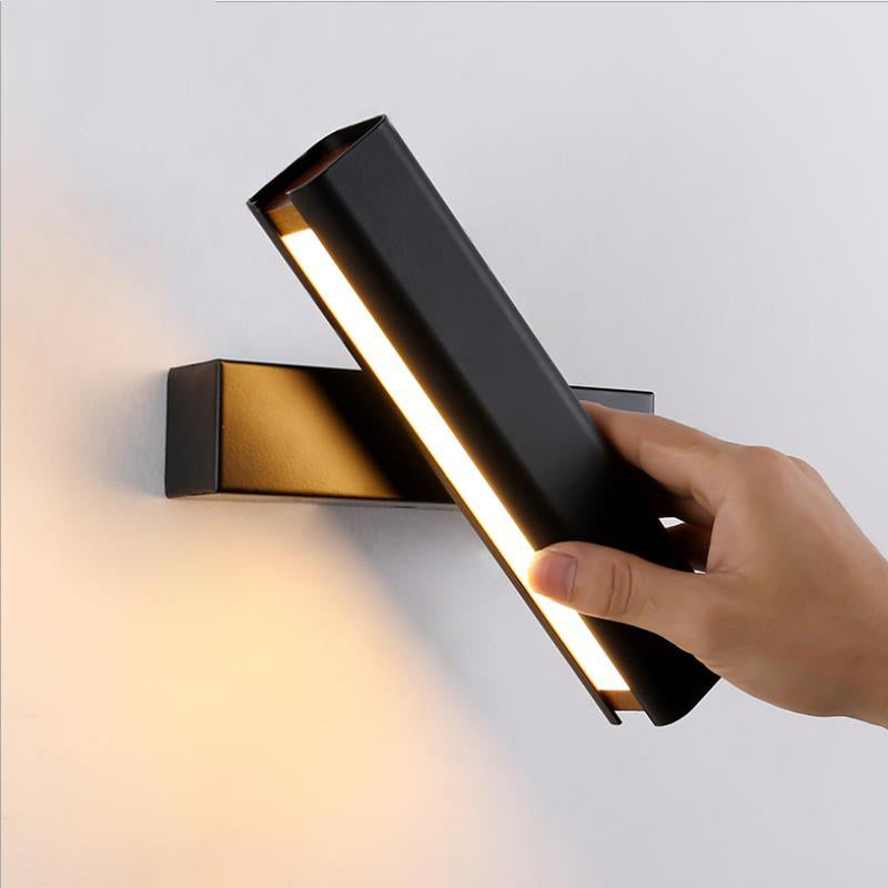 Minimalistische LED Wandleuchte aus Aluminium Drehbar für Schlafzimmer - Lumpaz