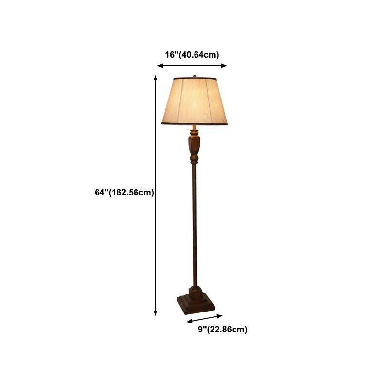 Eryn Braune Stehleuchte, Metall&Stoff, 2 Stile, 163CM Lang - Lumpaz
