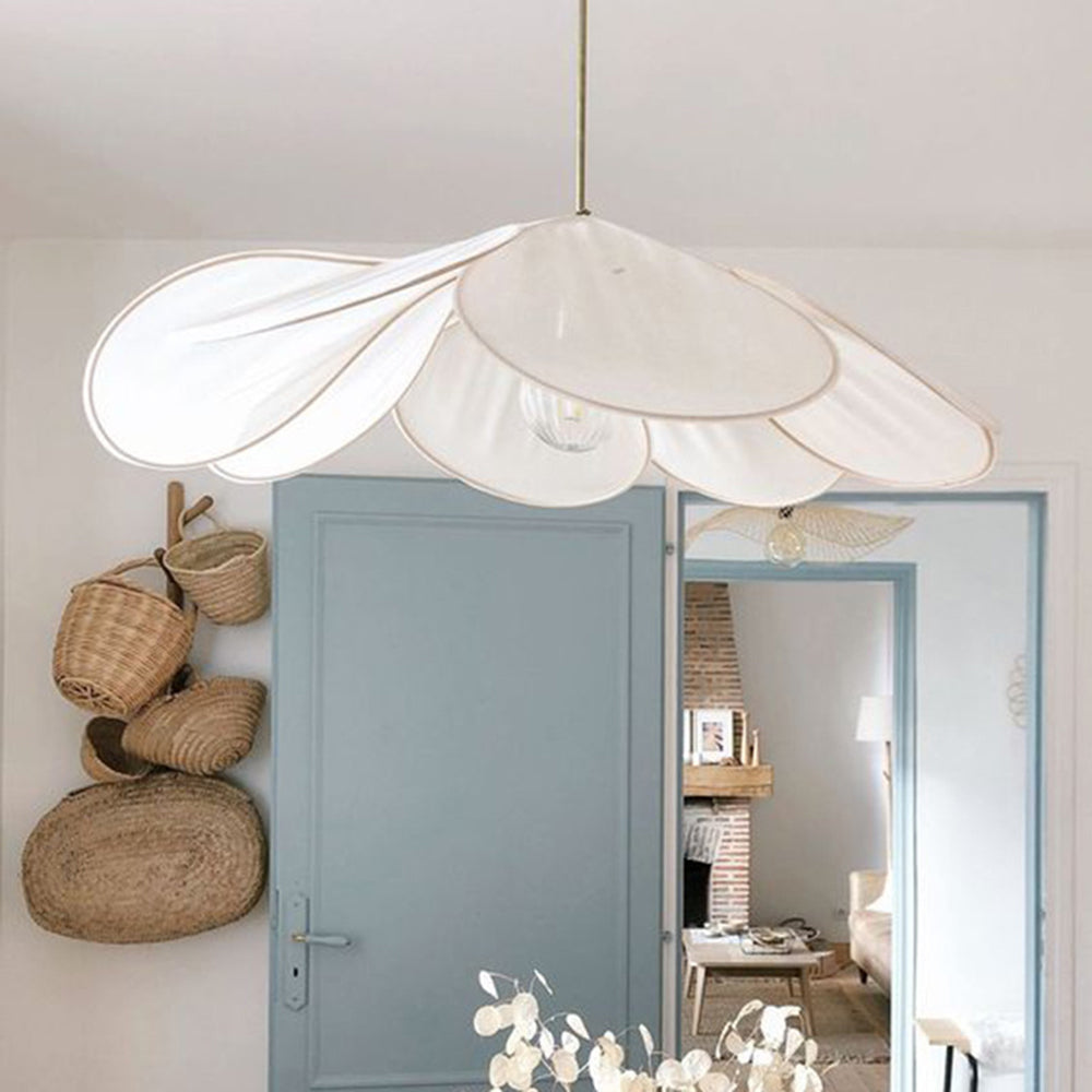 Renée Pendelleuchte 2 Farbe, Metall & Tücher, ∅50/60cm - Lumpaz