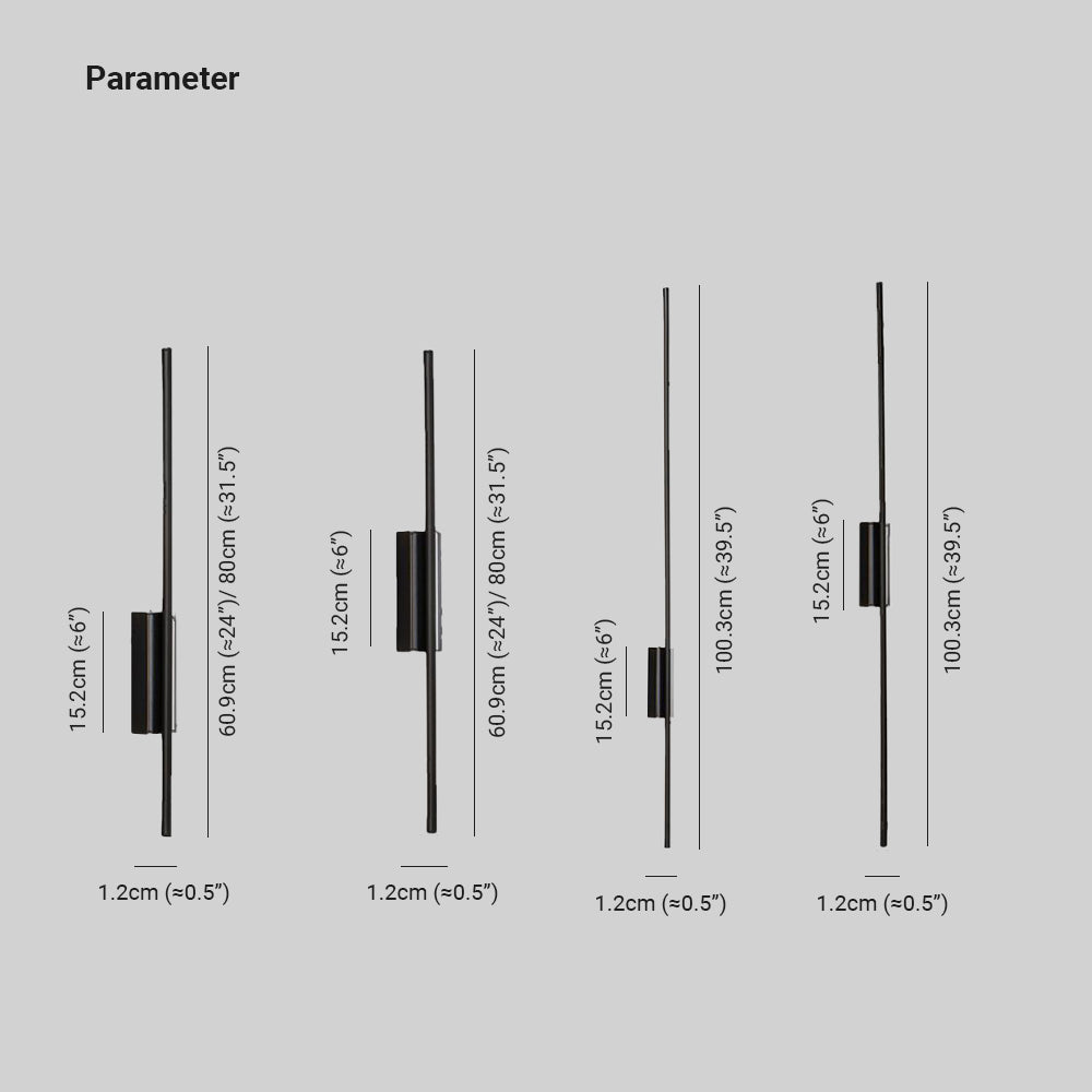 Edge Lineare Spiegelfront Waschtisch-Wandleuchte, 2 Farben & Stile, 61/80/100/120CM Lang - Lumpaz