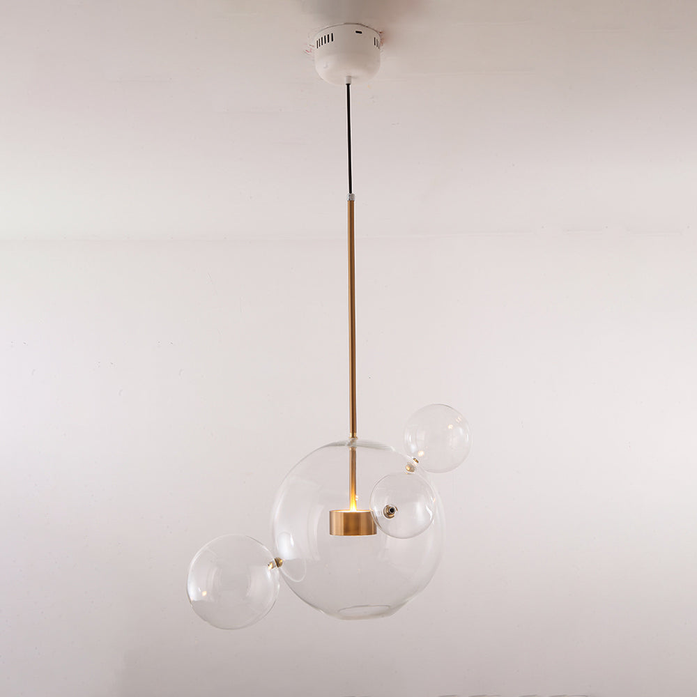Hailie Glas Glühbirne Pendelleuchte, Mattes Glas, 1/4/6 Kopf - Lumpaz