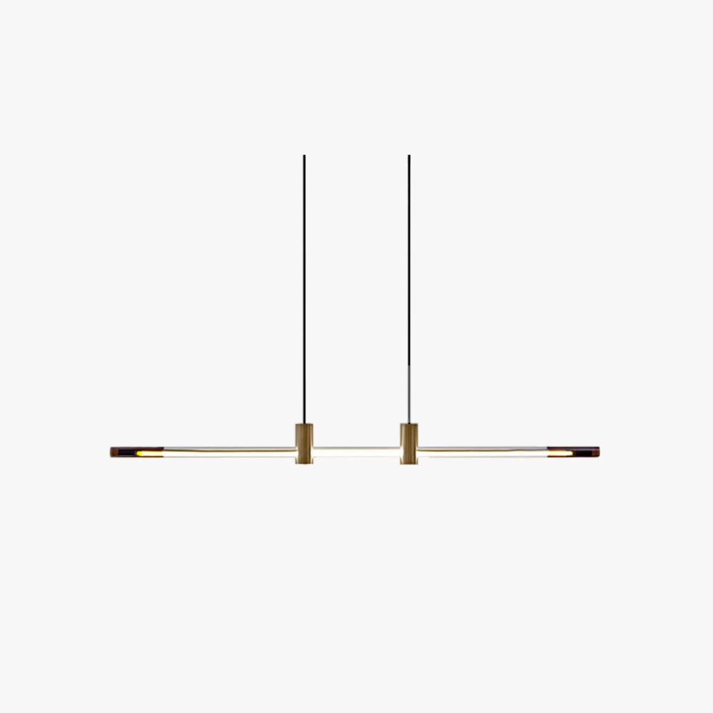 Edge Pendant Light, Metal & Glass, L 120/140CM - Lumpaz