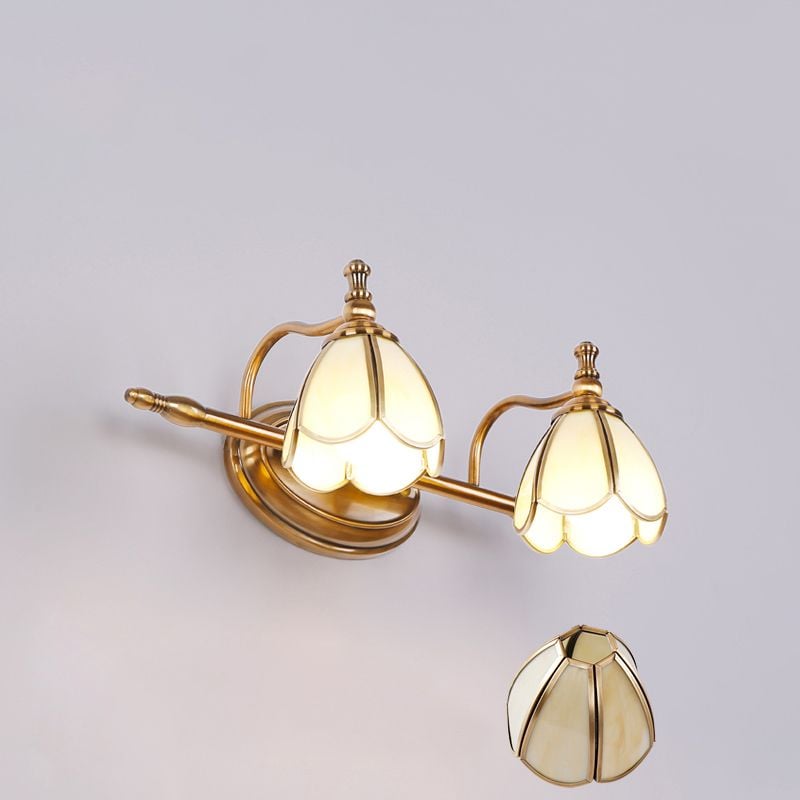 Félicie Armlehne Spiegelfront Waschtisch-Wandleuchte , Messing, 2/3/4/5-flammig - Lumpaz