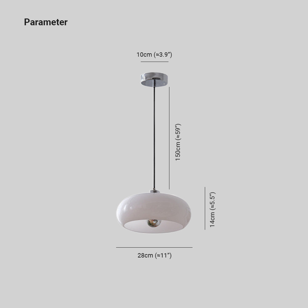Hailie Brot Form Glas Pendelleuchte, 2 Farbe, ∅28CM - Lumpaz