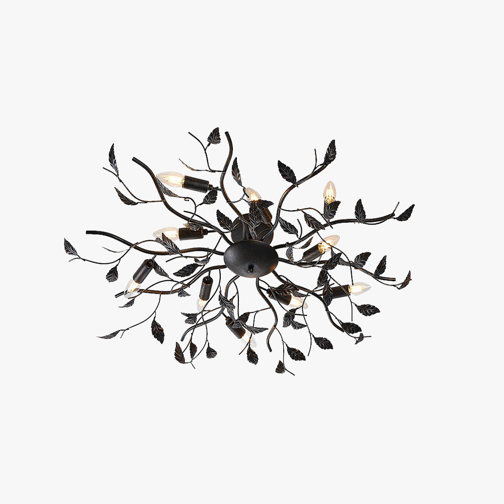 Olivia Schwarzes Blatt Deckenleuchte, ∅55/85/95CM - Lumpaz