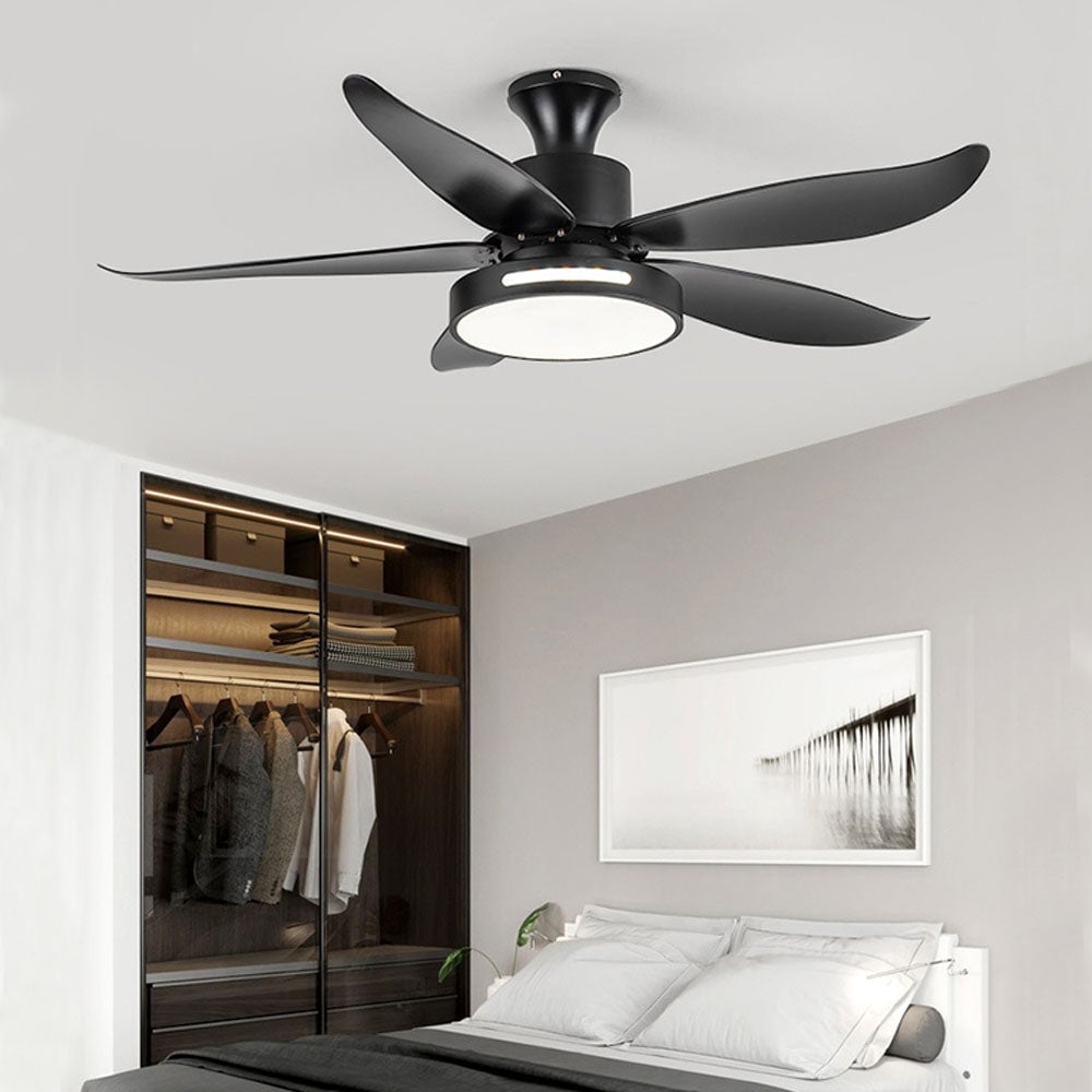 Haydn 5-Blätter Grundlegender Dicker Deckenventilator, Metall & ABS, ∅132CM - Lumpaz