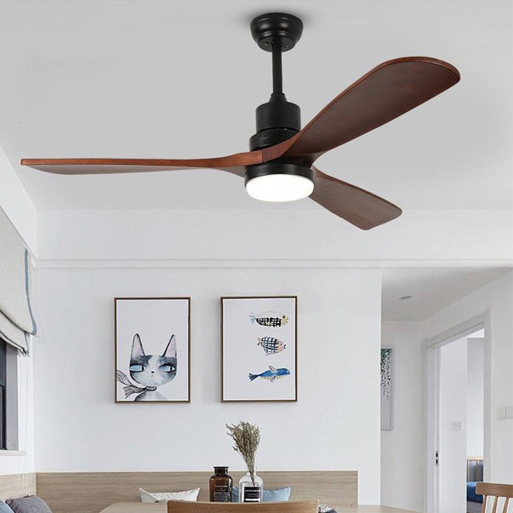 Haydn 3-Blatt-Deckenventilator mit Beleuchtung, Schwarz & Rot, ∅132CM - Lumpaz